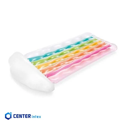 تشک بادی روی آب رنگین کمان بالش دار