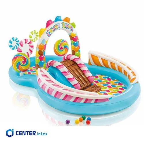 استخر بادی سرسره دار مدل آبنبات اینتکس