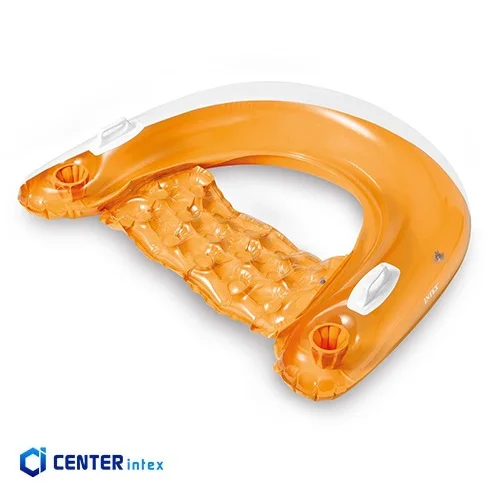 تشک بادی روی آب نارنجی دستگیره دار مدل مبلی