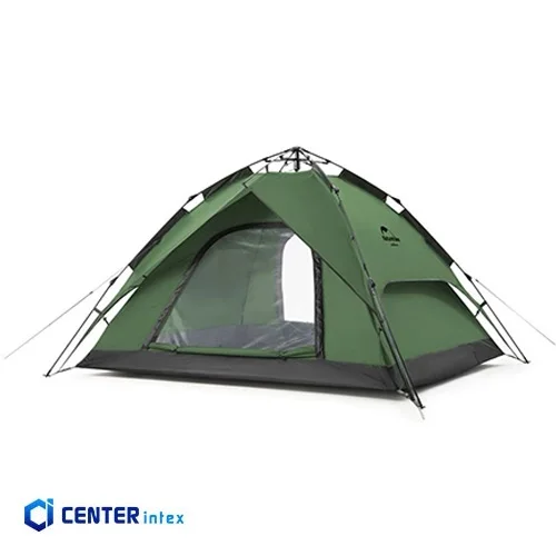 چادر مسافرتی اتوماتیک کمپینگ 3-4 نفره سبز نیچرهایک دوپوش