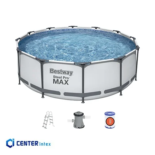 استخر پیش ساخته گرد فریمی بست وی 100*366 پمپ دار