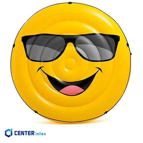 تشک بادی روی آب بزرگ گرد مدل ایموجی زرد