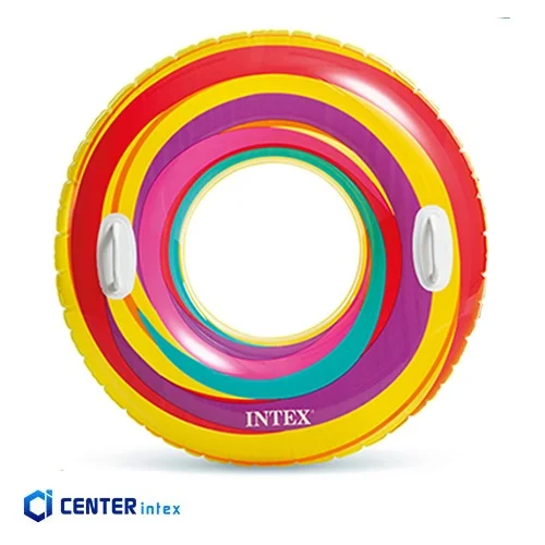 حلقه شنا بادی مدل گرداب دستگیره دار رنگی