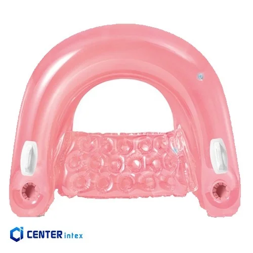 تشک بادی روی آب صورتی دستگیره دار مدل مبلی