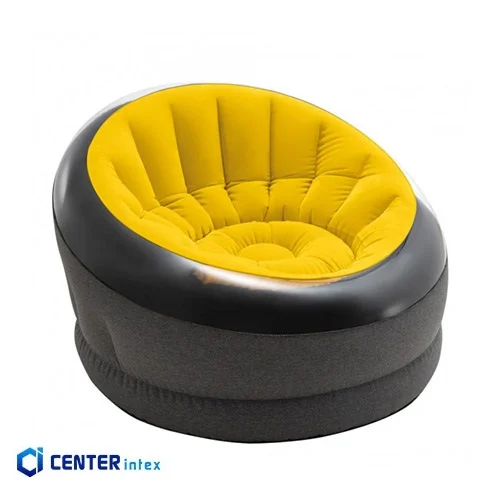 مبل بادی تکنفره گرد مدل صدفی زرد