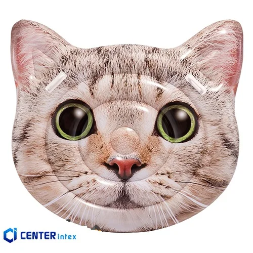 تشک بادی روی آب گرد طرح گربه