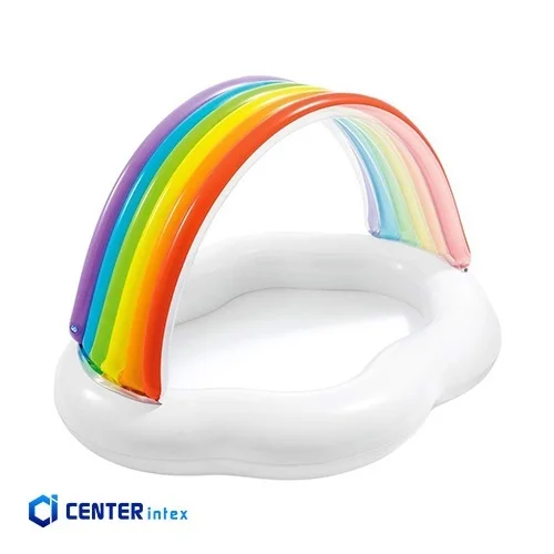 استخر بادی کودک اینتکس مدل سایبان رنگین کمان