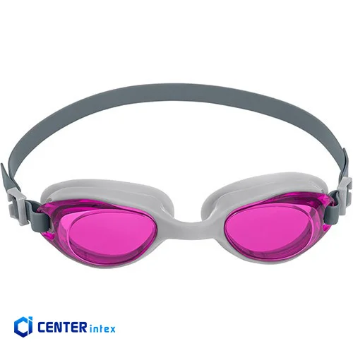 عینک شنا بزرگسال بست وی رنگ طوسی صورتی