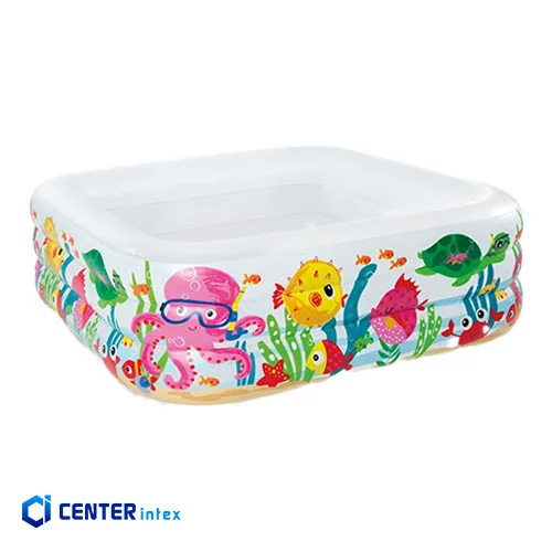 استخر بادی کودک اینتکس طرح مربعی آکواریومی
