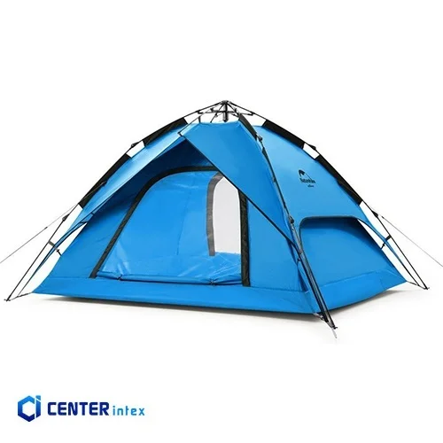 چادر مسافرتی اتوماتیک کمپینگ 3-4 نفره نیچرهایک آبی دوپوش