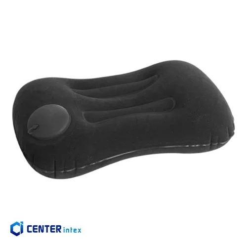 بالش بادی مسافرتی پمپ باد سرخود مشکی