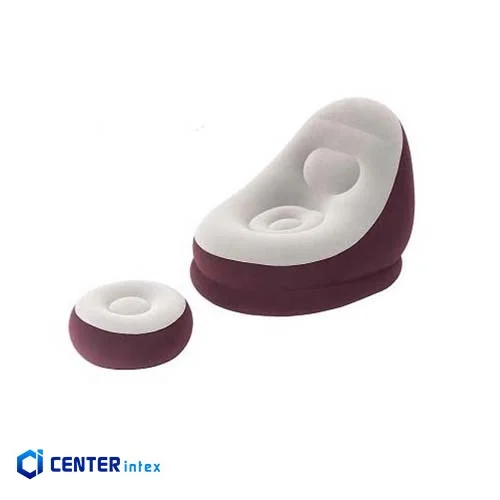 مبل بادی زیر پایی دار تکنفره دورنگ