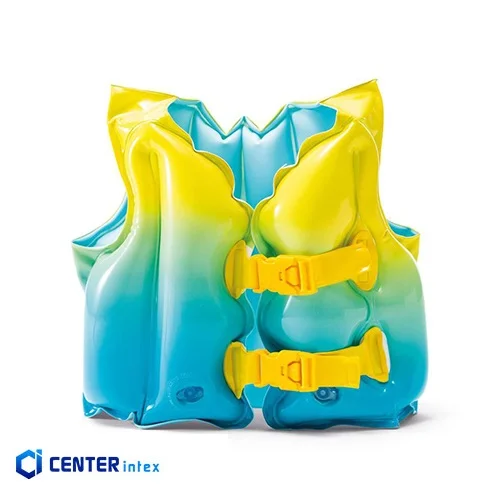 جلیقه شنا بادی اینتکس زرد آبی سه تا پنج سال