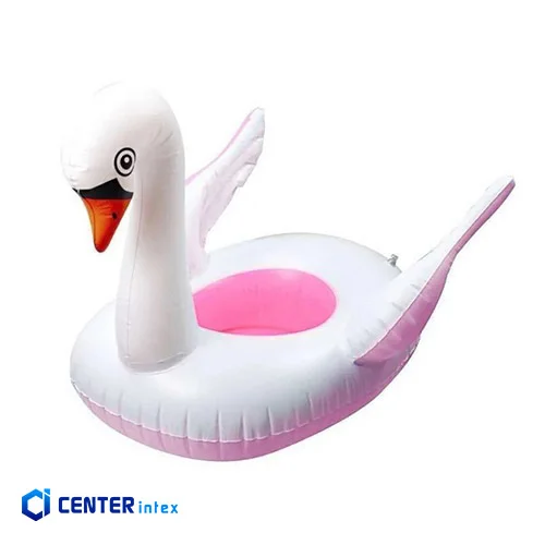 شناور بادی شورتی کودک طرح قو صورتی