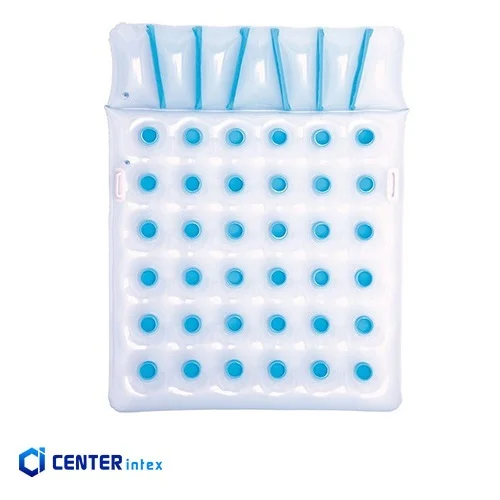 تشک بادی روی آب دونفره بالش دار دورنگ