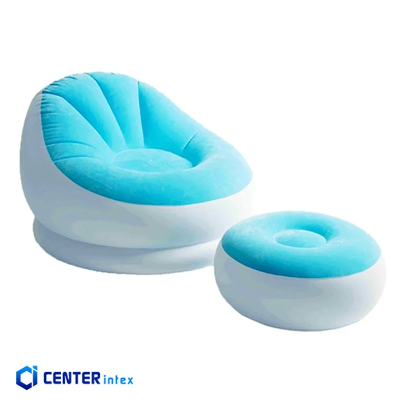 مبل بادی آبی با زیر پایی 68572