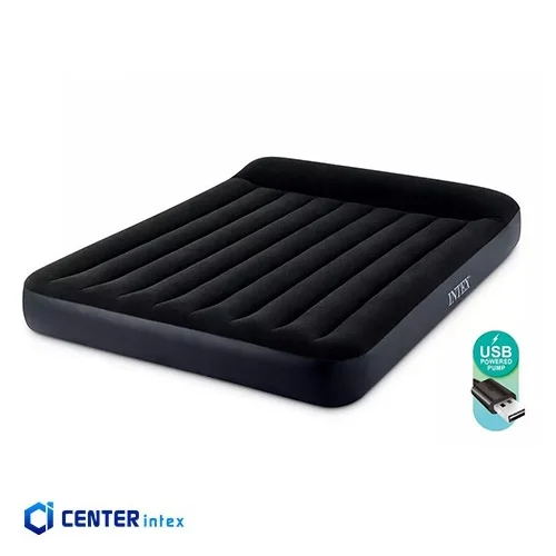 تشک بادی بزرگ دونفره پمپ usb دار اینتکس