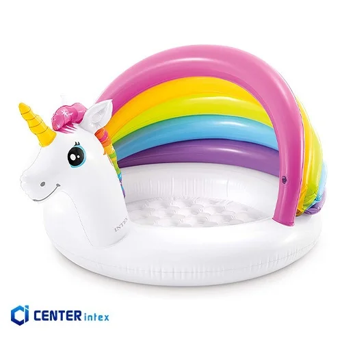 استخر بادی کودک سایبان دار طرح یونیکورن اینتکس