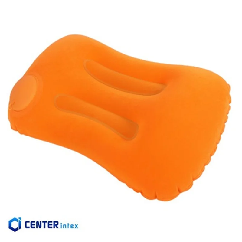 بالش بادی مسافرتی پمپ باد سرخود نارنجی